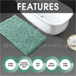 Gc Gaveno Cavailia Infinity Loop Extra Large 2 Piece Bath Mat Set Duck Egg Super Absorbent Non Slip Shower Mat - thumbnail 3