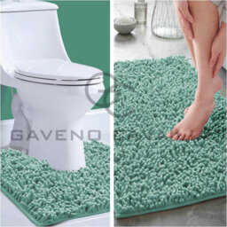 Gc Gaveno Cavailia Infinity Loop Extra Large 2 Piece Bath Mat Set Duck Egg Super Absorbent Non Slip Shower Mat - thumbnail 4
