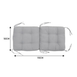 Living And Home Supportive Comfortable Light Grey Garden Bench Seat Pad Cushion Swing Chair Cushion For Indoor Outdoor L 110 Cm X W 50 Cm - thumbnail 6