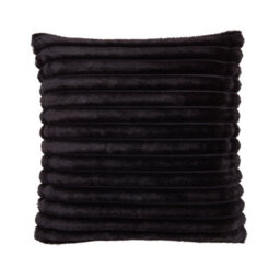 Catherine Lansfield Cosy Ribbed Faux Fur Soft Touch 45X45Cm Cushion Black - thumbnail 5