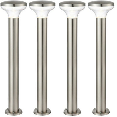 4 Pack Outdoor Post Bollard Light Marine Steel 1M Led Garden Driveway Path Lamp - image 1