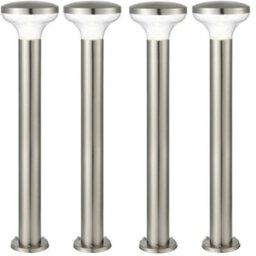 4 Pack Outdoor Post Bollard Light Marine Steel 1M Led Garden Driveway Path Lamp