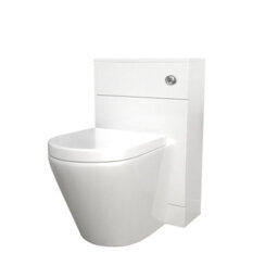 Nes Home Modern 500mm Back To Wall Rimless Toilet With Wc Unit Gloss White - thumbnail 4