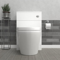 Nes Home Modern 500mm Back To Wall Rimless Toilet With Wc Unit Gloss White - thumbnail 2