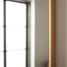 The Online Mirror Shop Wall Mirror Islington Handcrafted And Finished Rectangular Shape With Gold Aluminium Framed - H 90Cm X W 60Cm For Hang In Bedroom - thumbnail 3