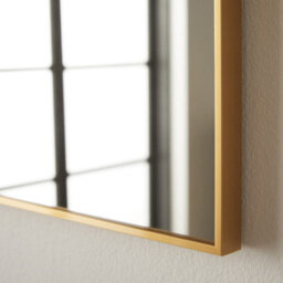 The Online Mirror Shop Wall Mirror Islington Handcrafted And Finished Rectangular Shape With Gold Aluminium Framed - H 90Cm X W 60Cm For Hang In Bedroom - thumbnail 4