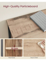 Songmics Storage Cabinet, Sideboard And Tv Cabinet, Freestanding Floor Cabinet With 1 Drawer And Sliding Barn Door - thumbnail 6