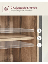 Songmics Storage Cabinet, Sideboard And Tv Cabinet, Freestanding Floor Cabinet With 1 Drawer And Sliding Barn Door - thumbnail 4