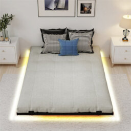 Double Size Floating Bed Frame With Led Lights - thumbnail 5
