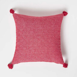 Homescapes Malda Handwoven Red Geometric Kilim Cushion 45 X 45 Cm - thumbnail 3