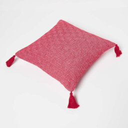 Homescapes Malda Handwoven Red Geometric Kilim Cushion 45 X 45 Cm - thumbnail 5