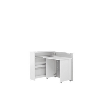 Arte Work Concept Slim White Gloss Convertible Hidden Desk 90Cm - Right - image 1