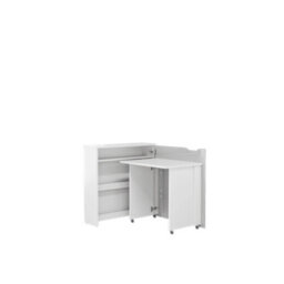 Arte Work Concept Slim White Gloss Convertible Hidden Desk 90Cm - Right - thumbnail 1