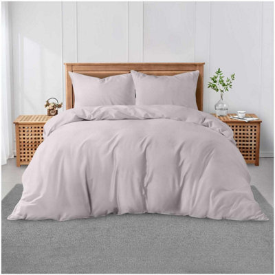 Gc Gaveno Cavailia Plain Dyed Duvet Cover King Polycotton Solid Bedding Set Breathable & Lightweight Duvet Cover Bed Set Grey - image 1