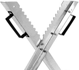 Gr8 Garden Folding Chain Saw Horse Log Holder Sawing Cutting Stand Galvanized Metal Trestle - thumbnail 3