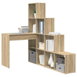Berkfield Modern Corner Desk Sonoma Oak 101.5 X 149.5 X 149.5 Cm Engineered Wood - thumbnail 3