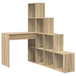 Berkfield Modern Corner Desk Sonoma Oak 101.5 X 149.5 X 149.5 Cm Engineered Wood