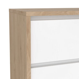 Furniture To Go Next Chest 3 Drawers Jackson Hickory White High Gloss - thumbnail 8