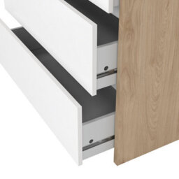 Furniture To Go Next Chest 3 Drawers Jackson Hickory White High Gloss - thumbnail 9