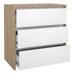 Furniture To Go Next Chest 3 Drawers Jackson Hickory White High Gloss - thumbnail 5