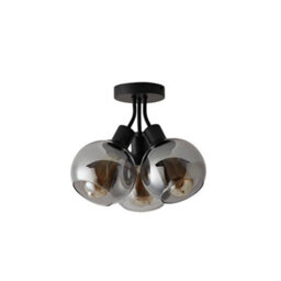 Valuelights Bellamy Matte Black Bubble Cluster Flush Ceiling Light - thumbnail 6