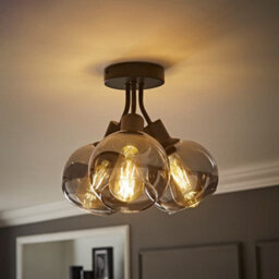Valuelights Bellamy Matte Black Bubble Cluster Flush Ceiling Light