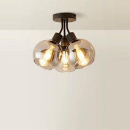 Valuelights Bellamy Matte Black Bubble Cluster Flush Ceiling Light - thumbnail 3
