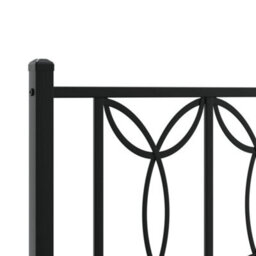 Berkfield Metal Bed Frame Without Mattress With Footboard Black 183X213Cm - thumbnail 7