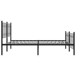 Berkfield Metal Bed Frame Without Mattress With Footboard Black 183X213Cm - thumbnail 5