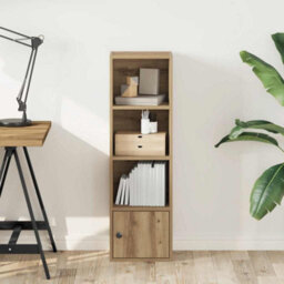 Berkfield Durable Bookcase Artisan Oak 31X24X102 Cm Engineered Wood - thumbnail 3