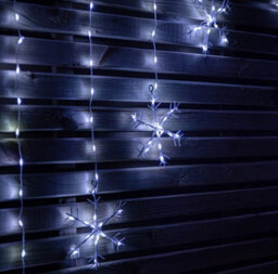 Samuel Alexander 1.2M X 1.2M Flexibrights Christmas Snowflake Curtain Lights With 267 White Leds - thumbnail 6
