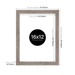16X12 Walnut Ornate Picture Frame (40.6 X 30.5Cm) Poster, Photo, Artwork, Gallery Wall Or Print - thumbnail 2