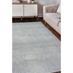 Melrose Super Soft Venus Shaggy Snuggly Plain Grey Large Area Rug 160/230Cm - thumbnail 1