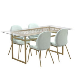CosmoLiving Dhp Juliette Dining Table Brass - thumbnail 9