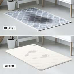 Taylor & Brown Diatomaceous Earth Stone Bath Mat, Nonslip, Quickdry, Super Absorbent, Antimould, 60X39Cm, White, Line Design - thumbnail 5