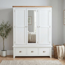 The Furniture Market Cheshire White Triple Wardrobe - thumbnail 2