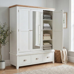 The Furniture Market Cheshire White Triple Wardrobe - thumbnail 5