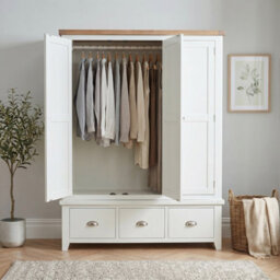 The Furniture Market Cheshire White Triple Wardrobe - thumbnail 3