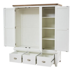 The Furniture Market Cheshire White Triple Wardrobe - thumbnail 6