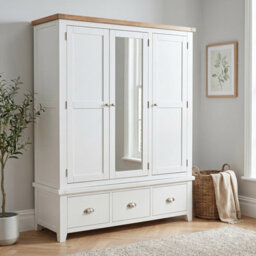 The Furniture Market Cheshire White Triple Wardrobe - thumbnail 4