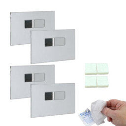 Sisi UK Panel Hanging Plates 40mm X 80mm Self Adhesive Pack Of 4 Picture Frame Print Mounting Hanging Kit With Bumpers And Wipe - thumbnail 1