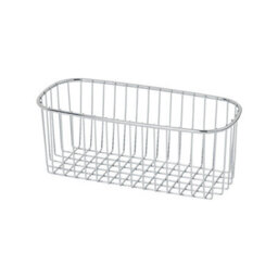 GoodHome Datil Steel Chrome Effect Wire Basket, (W)270mm
