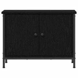 Berkfield Modern Black Oak Tv Stand Black Oak Engineered Wood 60 X 35 X 45 Cm - thumbnail 6
