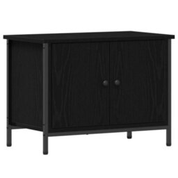 Berkfield Modern Black Oak Tv Stand Black Oak Engineered Wood 60 X 35 X 45 Cm