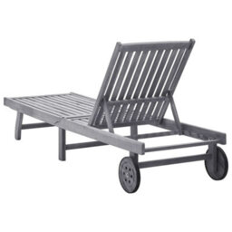 Berkfield Sun Lounger Solid Acacia Wood - thumbnail 4