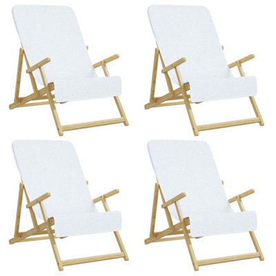 Berkfield Soft Beach Towels 4 Pcs White 60X135 Cm Fabric 400 Gsm