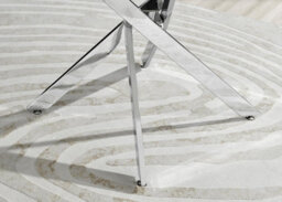 Furniturebox Uk Novara White High Gloss 120Cm Round Dining Table & 4 Mustard Lorenzo Chairs - thumbnail 6