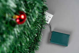 Shatchi 4Ft / 120Cm Pre-Lit Pop Up Christmas Tree With Leds And Red Baubles - thumbnail 2