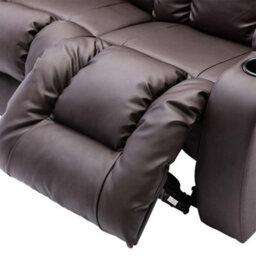 More4Homes Caesar Manual Recliner Bonded Leather 2+3 Seater Sofa Set (Brown) - thumbnail 7