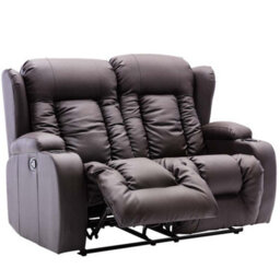 More4Homes Caesar Manual Recliner Bonded Leather 2+3 Seater Sofa Set (Brown) - thumbnail 5
